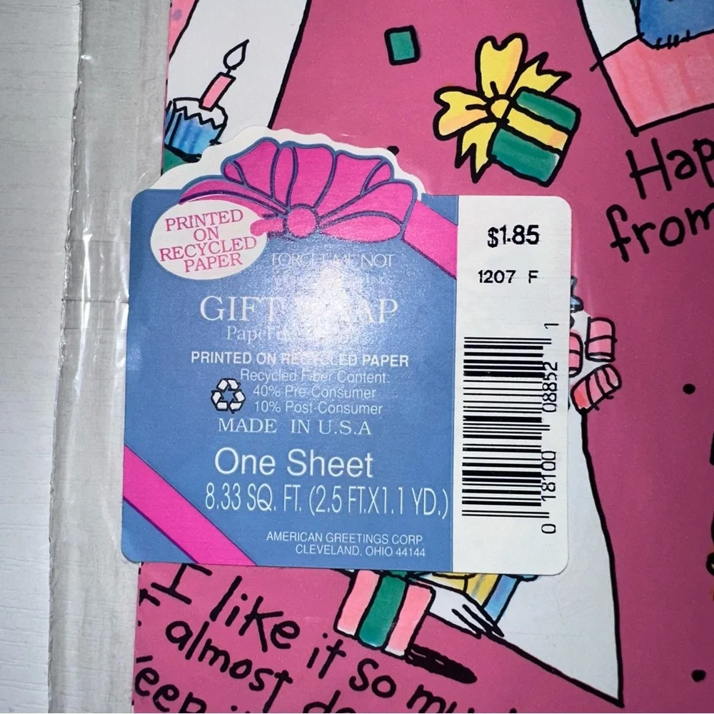 Vintage Birthday Wrapping Paper